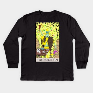 Magic Man as The Magician tarot Kids Long Sleeve T-Shirt